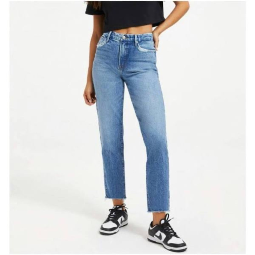 GOOD AMERICAN Good Vintage High Rise Straight Leg Classic Jean 15 14/16